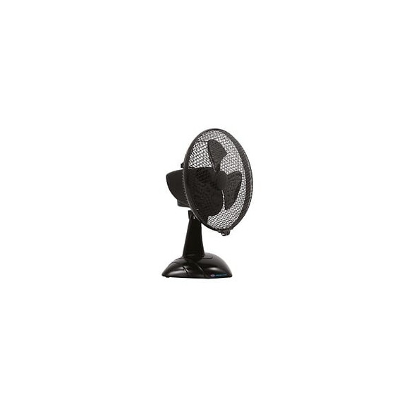 Dtools - Ventilateur De Table À Oscillation - Puissance 30w - Diamètre 23cm - 2 Niveaux De Vitesse - Noir