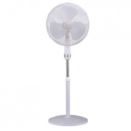 Dtools - Ventilateur Sur Pied - 50w - Voltage 230v/50hz - Taille 16" - Hauteur Réglable 110-125 Cm - Blanc