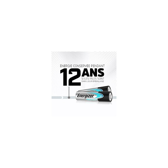 Lot De 8 + 4 Piles Alcaline Lr06 Aa, 1.2 V, Energizer