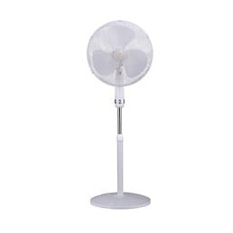Dtools - Ventilateur Sur Pied - 50w - Voltage 230v/50hz - Taille 16" - Hauteur Réglable 110-125 Cm - Blanc