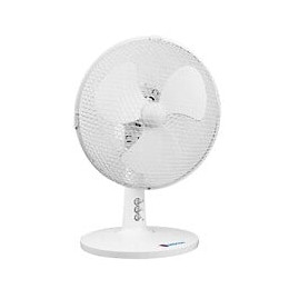 Dtools - Ventilateur De Table - Puissance 20 W - Diamètre 9" - 2 Niveaux De Vitesse - Hauteur 40 Cm - Blanc