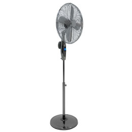 Dtools - Ventilateur Sur Pied - 70w - Voltage 230v/50hz - Affichage Lcd - Télécommande - Noir