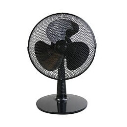 Dtools - Ventilateur De Table - Puissance 35 W - Diamètre 12" - 3 Niveaux De Vitesse - Noir