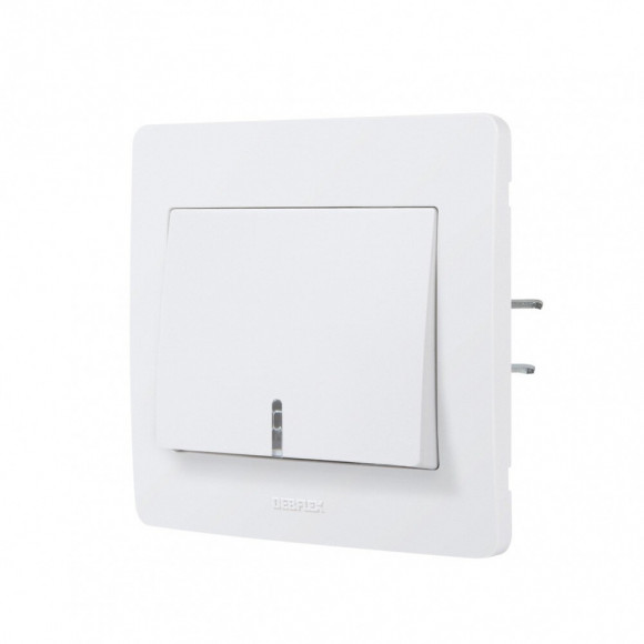 Poussoir À Voyant, Lumineux Complet, Debflex Diam2, Blanc