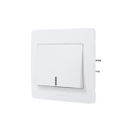 Poussoir À Voyant, Lumineux Complet, Debflex Diam2, Blanc