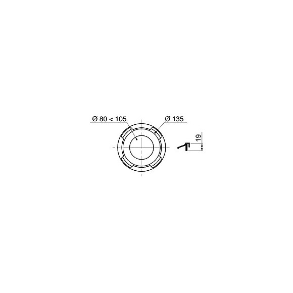 Bague Et Joint Pipe Wc Rigide, Pour Sortie De Cuvette, Wirquin L.2.4 X H.22.5