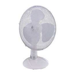 Dtools - Ventilateur De Bureau - 40w - Voltage 230v/50hz - Taille 12" - Ventilateur De Table - Blanc