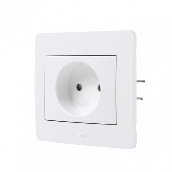 Prise Sans Terre Diam2, Debflex, Blanc