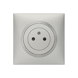 Prise Avec Terre Affleurante Complet Dooxie, Legrand, Aluminium