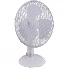 Dtools - Ventilateur De Bureau - 40w - Voltage 230v/50hz - Taille 12" - Ventilateur De Table - Blanc