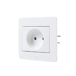 Prise Sans Terre Diam2, Debflex, Blanc