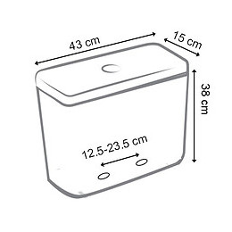 Réservoir Bas Wc Siamp Rondo