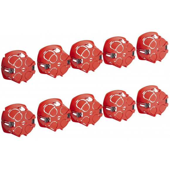 Lot De 10 Boîtes D'encastrement, Cloison Creuse 1 Poste(s), Debflex