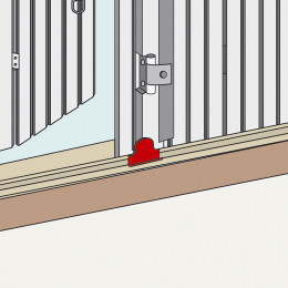 Butée Persiennes À Visser Bas Acier Noir Pré-peint