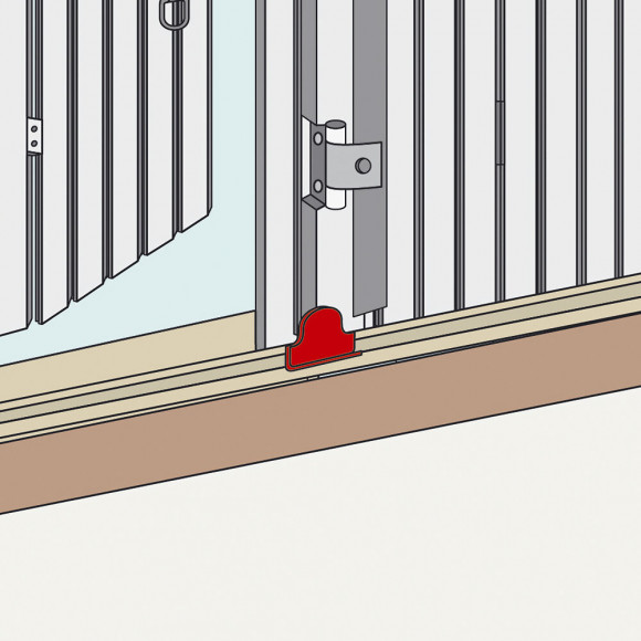 Butée Persiennes À Visser Bas Acier Noir Pré-peint