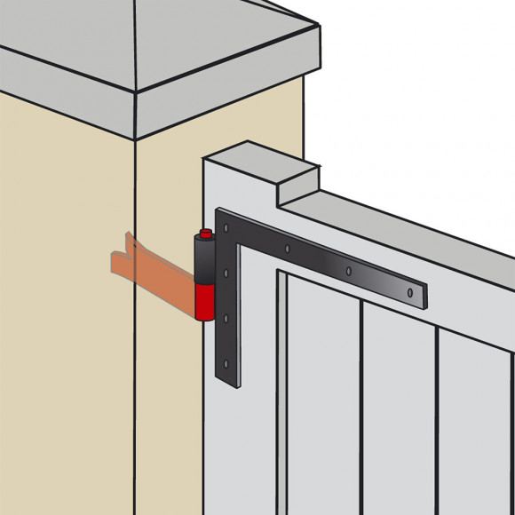 Gond À Sceller Renforcé D14 35x4 L140 Acier Noir Pré-peint