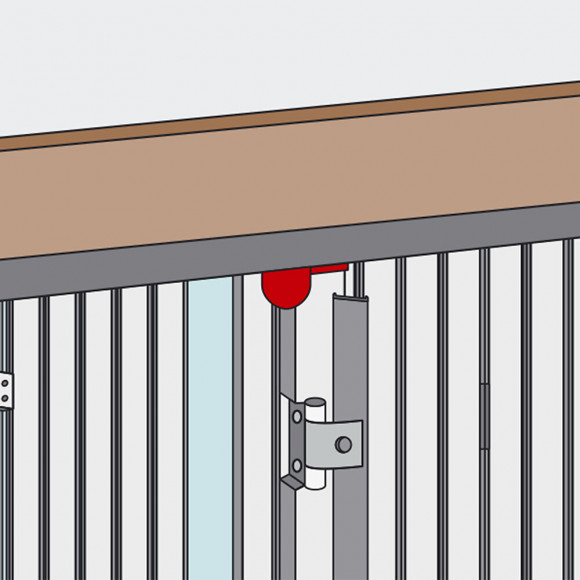 Butée Persiennes À Visser Haut Acier Noir Pré-peint