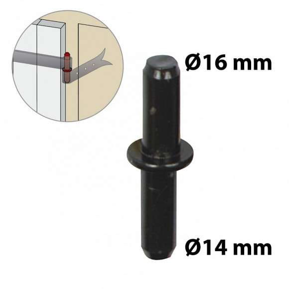 Axe Acier Prépeint, H.80x Diam.14/16 Mm