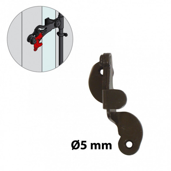 Support D'espagnolette Acier Prépeint, H.90 X L.50 X P.35 Mm