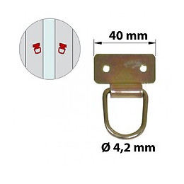Lot De 2 Anneaux De Tirage Acier Zingué, H.60 X L.40 X P.12 Mm