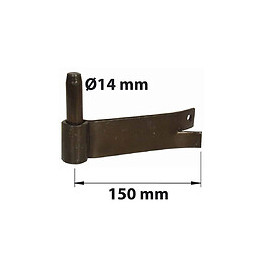 Gond À Sceller Renforcé D14 35x4 L140 Acier Noir Pré-peint