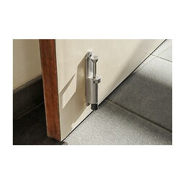 Arrêt De Porte Alpertec Zamak Nickelé Gris Diam.3 Cm X H.15 Cm