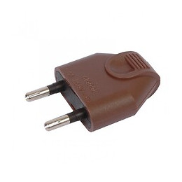 Fiche Électrique Mâle 2 Pôles, 6 A, Debflex