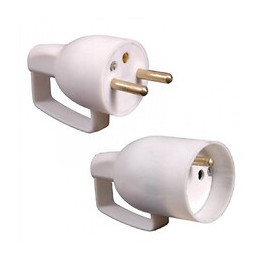 Lot Fiches Électriques Mâle 2 Pôles + Terre, 16 A, Debflex