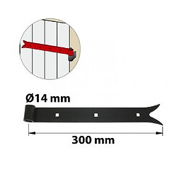 Penture Acier Prépeint, H.35 X L.300 X P.22 Mm
