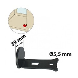 Butée De Fermeture Acier Prépeint, H.35 X L.30 X P.65 Mm