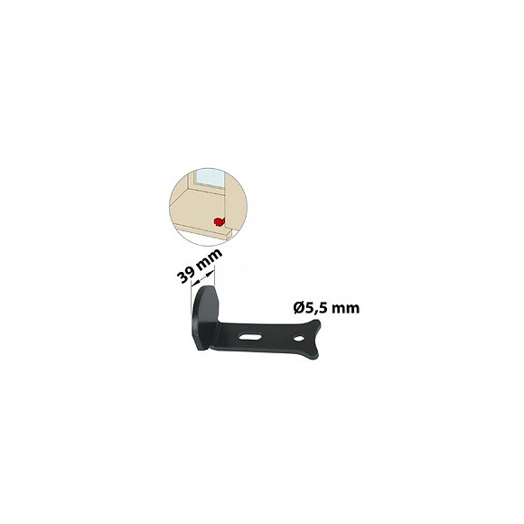 Butée De Fermeture Acier Prépeint, H.35 X L.30 X P.65 Mm