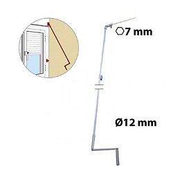 Kit Manivelle Acier Laqué, H.1400 X L.12 X P.12 Mm