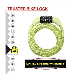 Câble Antivol Masterlock, L.1.2 M X Diam.8 Mm