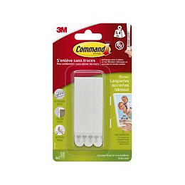 Lot De 8 Languettes Adhésives Cadres Fins Déco Command, Blanc