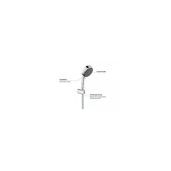 Pommeau De Douche 1 Jet, Flexible Et Support, Grohe Vitalio