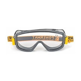 Power Tool - Lunettes De Protection Anti-éclats - Monture En Pvc/nylon - Verre Panoramique - Ajustables - Gris