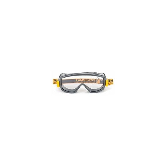 Power Tool - Lunettes De Protection Anti-éclats - Monture En Pvc/nylon - Verre Panoramique - Ajustables - Gris