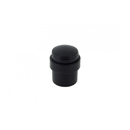 Butée De Porte Alpertec Aluminium Peint Noir Diam.3 Cm X H.4 Cm