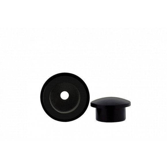 Butée De Porte Alpertec Aluminium Peint Noir Diam.3 Cm X H.4 Cm