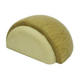 Butée De Porte Gpi Bois Teinté Beige Diam.4.7 Cm X L.3.6 Cm X H.2.3 Cm