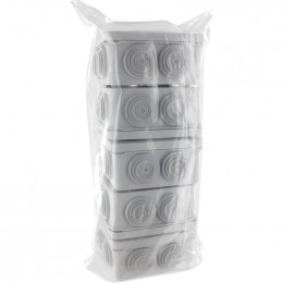 Lot De 5 Boîtes De Dérivation Carrée Étanches 80x80mm