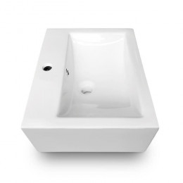 Oceanic Vasque A Poser En Ceramique Forme Rectangle 52,5x41,5x16 Cm Naia