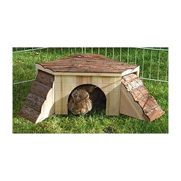Kerbl Maison Nature Avec Rampe Pour Rongeurs - 37x37x16cm