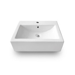 Oceanic Vasque A Poser En Ceramique Forme Rectangle 52,5x41,5x16 Cm Naia