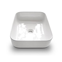 Oceanic Vasque A Poser En Ceramique Forme Rectangle 50x40x13,5 Cm Naia