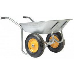 Brouette 2 Roues Acier Galvanisé Start Twin Haemmerlin, 90l, 120kg