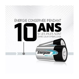 Lot De 2 Piles Alcaline Lr14 C, 1.5 V, Energizer