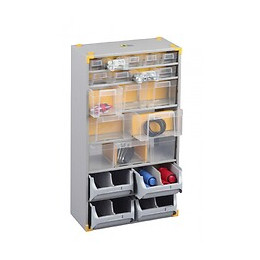 Casier À Vis Acier 19 Tiroirs, H. 56 X L. 30 X P. 16.5 Cm