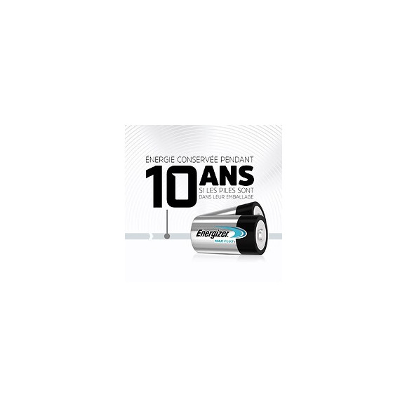 Lot De 2 Piles Alcaline Lr20 D, 1.5 V, Energizer