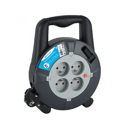 Enrouleur De Câble Électrique Ménager Avec Terre L. 5 M Ho5vvf 3g1.5